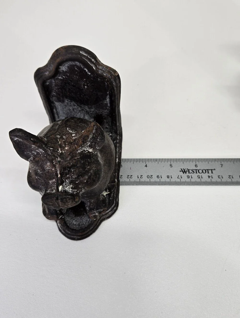 VTG Cast Iron‎ Pig Bookends Set 2 Heavy Rustic Farmhouse Country Decor Black